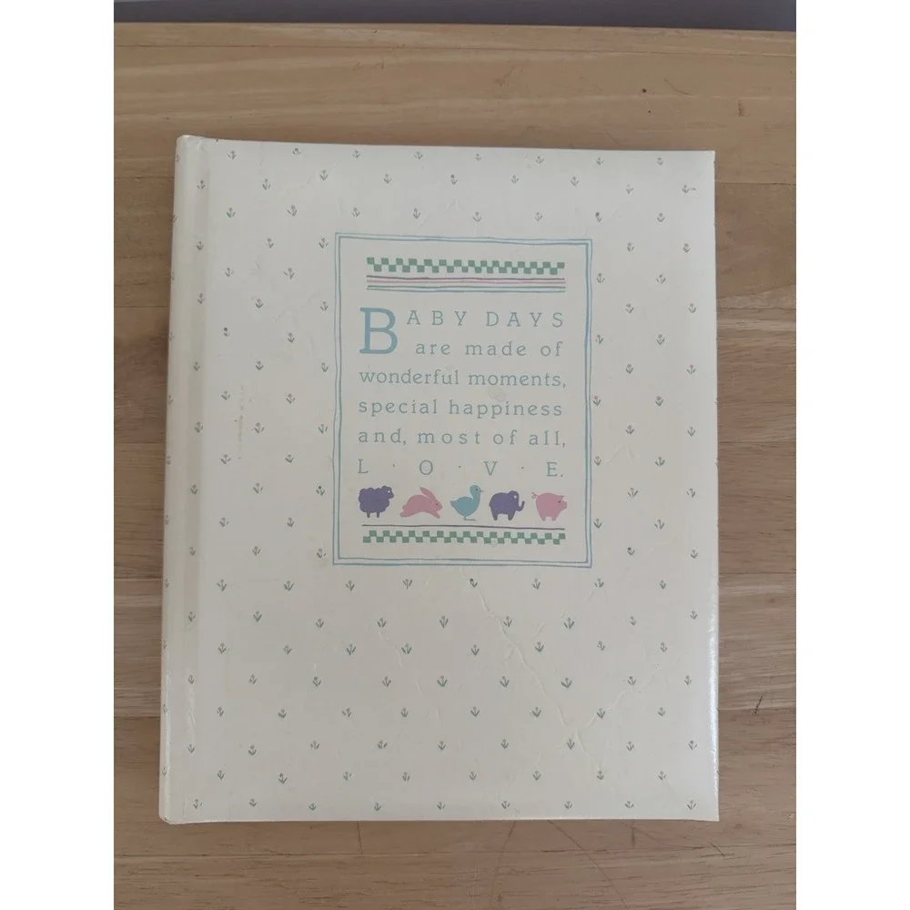 Vintage Hallmark Keepsake Baby Memory Book Album With Original Box 1986 Pastel